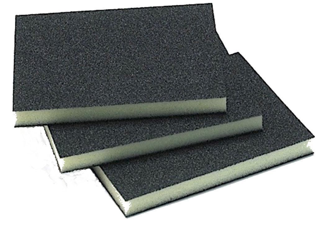 Double Sided Abrasive Sponge - 3.75 X 4.75 X .5 Box/100 - 150 Grit, Silicone Carbide - Finishers Depot